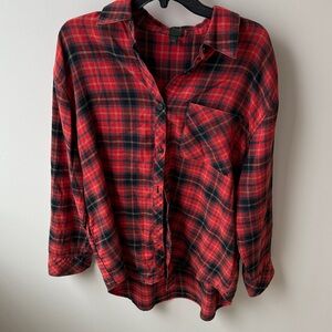 Wild Fable Red and Black Plaid Shirt